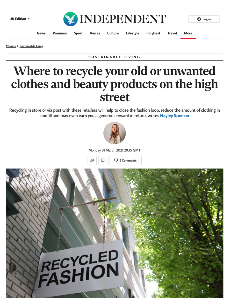 Labfresh Artikel in The Independent 